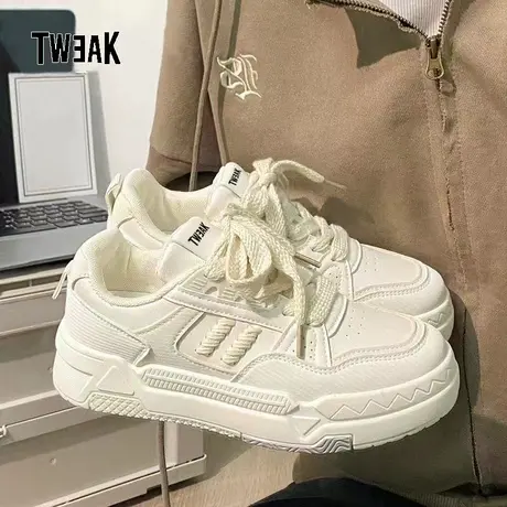 TWEAK2023鞋子女春夏新款透气小白鞋厚底防滑百搭运动休闲板鞋女图片