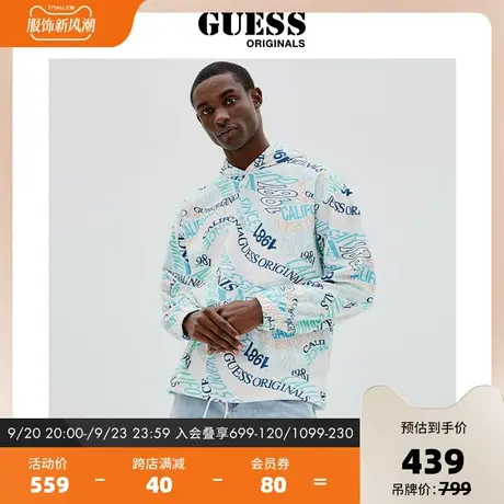 GUESSOriginals秋季男女同款美式街头oversize卫衣M2GQ27KB650商品大图