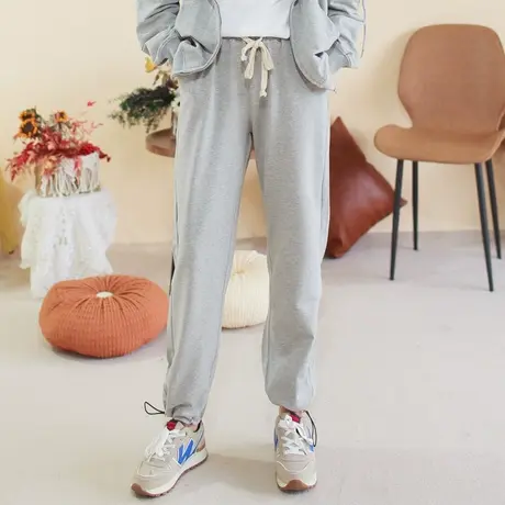 胖妹妹简约好穿的针织堆堆裤加大码2023新款宽松显瘦运动裤200斤商品大图