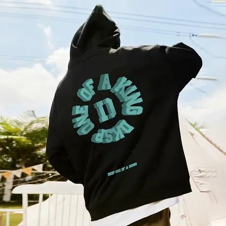 欧美潮牌oversize字母连帽卫衣男潮高街潮流vibe宽松情侣冬季外套商品大图