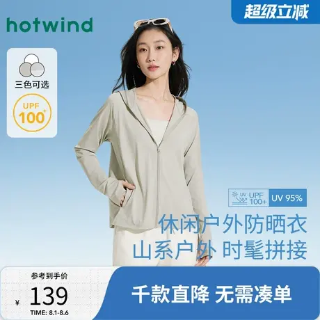 热风连帽防晒服2025年夏季新款女士宽松防晒外套户外凉感防晒衣女商品大图