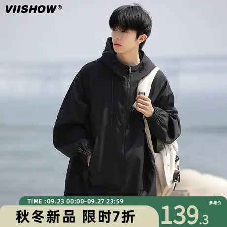 VIISHOW户外冲锋夹克男女2023新款春秋季美式防水山系露营夹克外商品大图