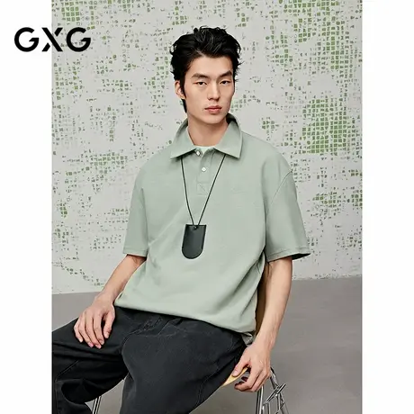 [商场同款]GXG男装毛巾布舒适休闲男士polo衫25夏新品G25X242044商品大图