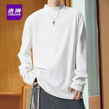 唐狮官方7A抗菌高领打底衫男款秋冬季一体绒德纯色内搭长袖t恤YB图片