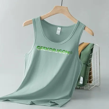 莫代尔背心男夏季薄款冰丝凉感运动坎肩篮球健身速干无袖t恤吊带图片