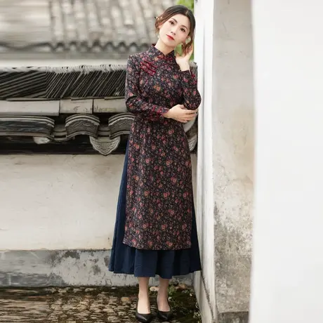 筠雅越南旗袍裙改良奥黛新款少女改良气质高端年轻款连衣裙23J514图片