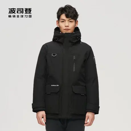 【24服饰】波司登极寒鹅绒羽绒服男户外迷彩抽绳连帽防风保暖图片