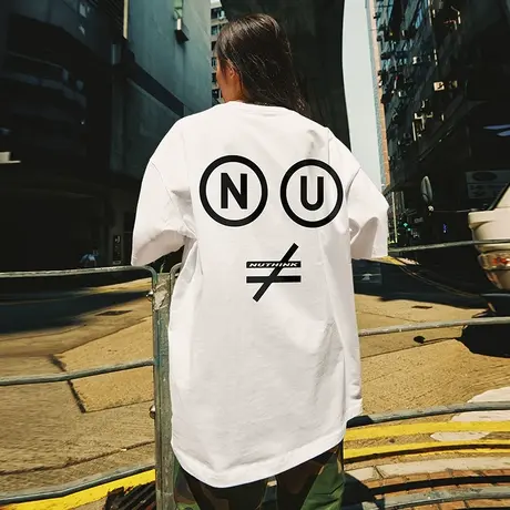 Nuthink美式加肥加大T恤男潮情侣短袖夏季宽松大码潮流半袖上衣男图片