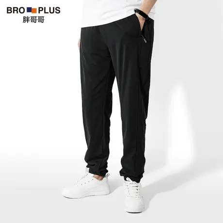 胖哥哥大码运动裤男裤夏季薄款冰丝裤子快干裤休闲束脚跑步长裤男商品大图