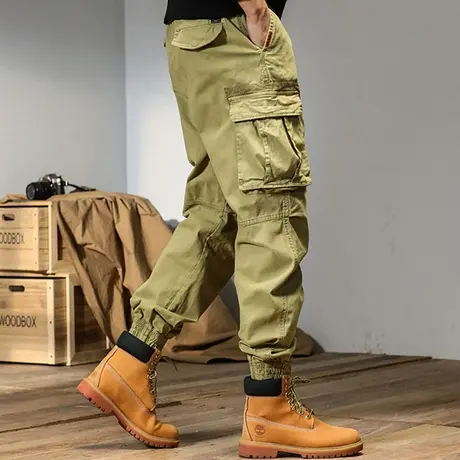 工装裤休闲裤男士新款潮牌束脚运动时尚束脚休闲宽松哈伦长裤子男商品大图