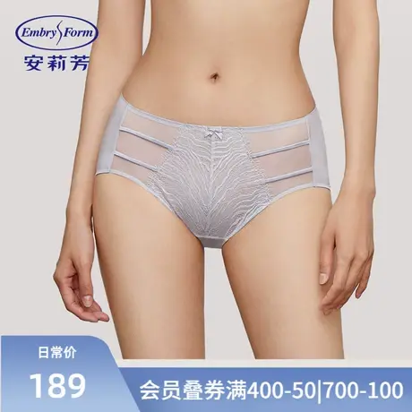 安莉芳专柜新品蕾丝拼接镂空性感三角裤女士中腰包臀内裤E300710商品大图