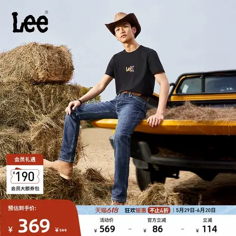 Lee25春夏新品726标准中腰直筒丹宁回潮中蓝色男牛仔裤休闲潮流商品大图