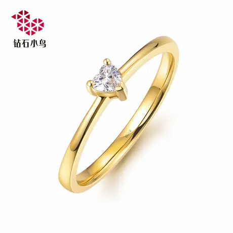 Zbird/钻石小鸟18K金心形钻石戒指-心之旅-女戒结婚钻戒-RDS56商品大图