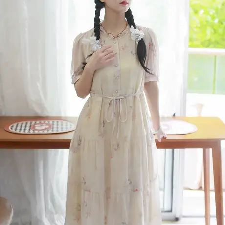 胖妹妹大码时尚天仙裙胖妹妹木耳边雪纺蛋糕裙图片