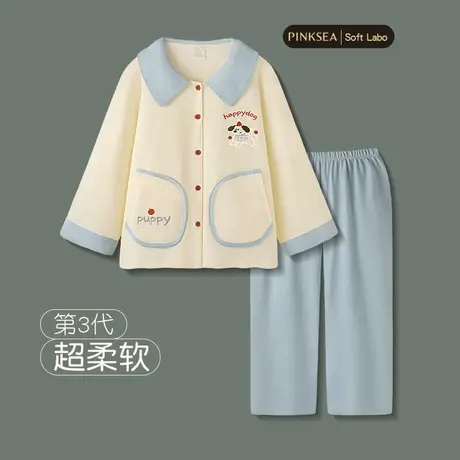 睡衣女款2025新款纯棉磨毛春秋长袖长裤套装可爱小狗女士家居服商品大图