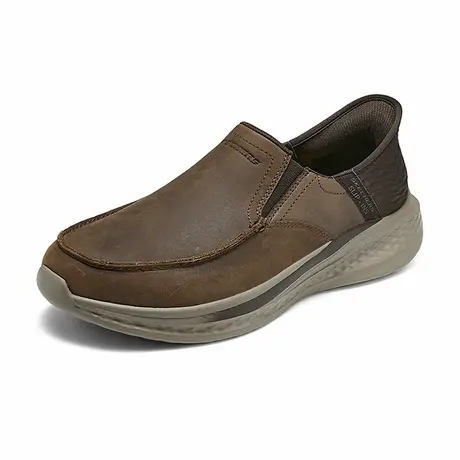 闪穿鞋Skechers斯凯奇夏男鞋一脚蹬商务鞋健步鞋厚底舒适休闲皮鞋商品大图