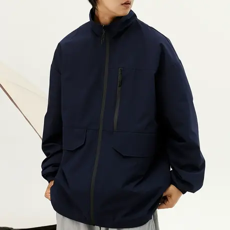 男士美式冲锋衣外套男防风防水春秋款男装2023新款高级感立领夹克商品大图