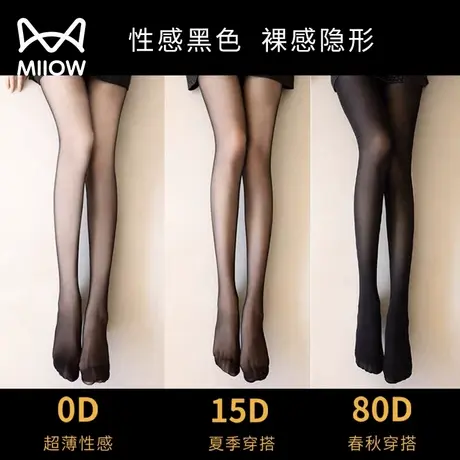 猫人黑色丝袜女春秋防勾丝不掉档性感0D光腿神器连裤袜2024年新款商品大图