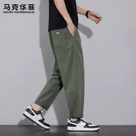 马克华菲秋季新款直筒九分裤男休闲裤宽松潮牌款男裤9分男款裤子商品大图