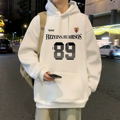 卫衣男春秋季2025新款休闲潮牌外套ins美式宽松重磅纯棉连帽上衣商品大图