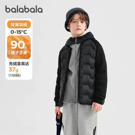 商场同款巴拉巴拉男童羽绒服儿童轻薄外套三防上衣2025冬新款童装图片