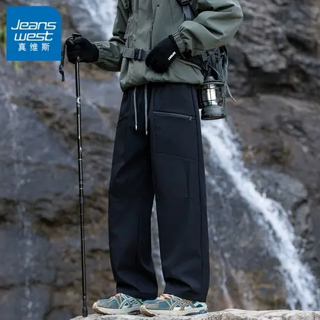 N5真维斯男士户外休闲裤2025新款秋季潮流工装宽松直筒裤男款裤子商品大图