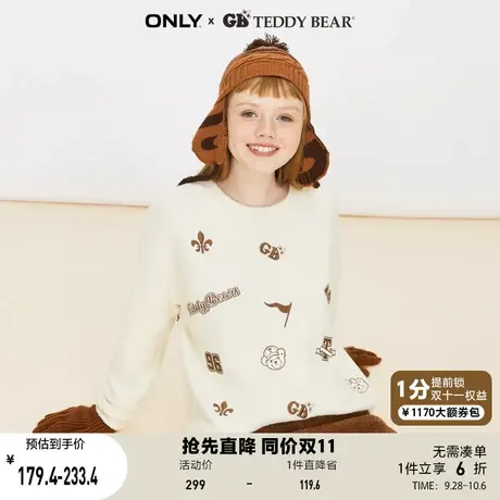 ONLY奥莱夏季TEDDY BEAR泰迪熊联名圆领针织衫女商品大图
