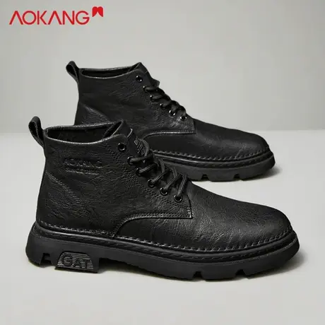 奥康马丁靴男款2025新款秋季男士高帮鞋男款增高百搭时尚高级感图片