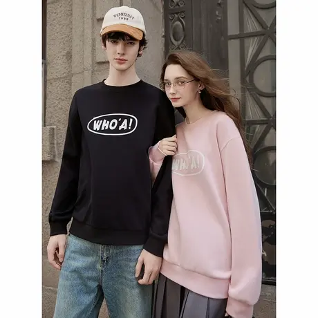 唐狮春秋季情侣圆领卫衣女设计感独特男款韩系穿搭超好看卫衣TMTA图片