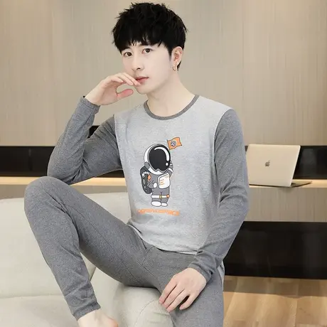 青少年秋衣裤套装男士初高中生棉感学生保暖内衣秋裤全棉衬衣衬裤商品大图