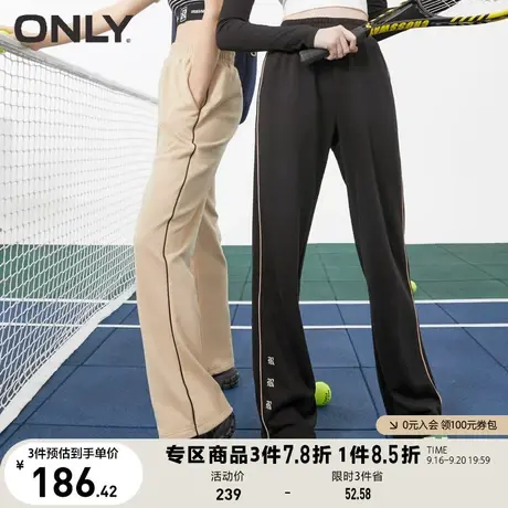 【买4免1】ONLY奥莱夏季显瘦直筒卫裤运动休闲裤女商品大图