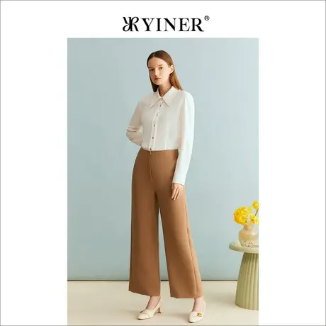 【天丝系列】YINER音儿女装冬季莱赛尔衬衫羊毛上衣商品大图