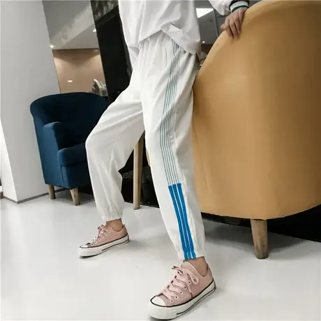 ins运动裤女学生宽松韩版ulzzang百搭原宿bf休闲hiphop嘻哈伦裤子图片