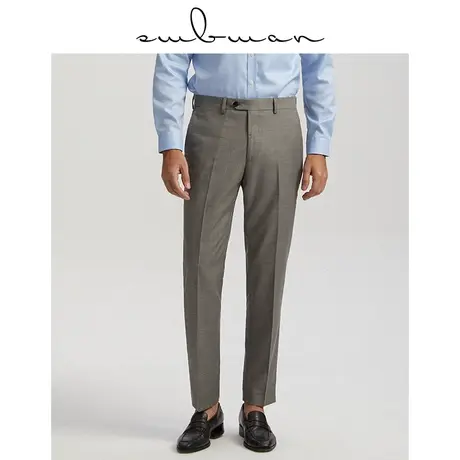 十米布2020新款灰色西裤防滑设计商务正装修身免烫裤子西装长裤男商品大图