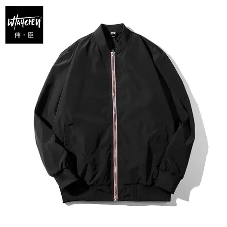 伟臣潮牌大码男装棒球领男夹克胖子加肥加大肥佬春秋薄夹克男外套商品大图