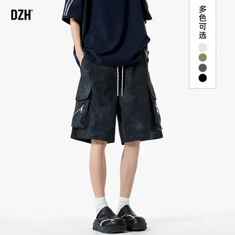 男士凉感短裤男款2025夏季新款工装宽松休闲直筒沙滩裤五分裤子男商品大图