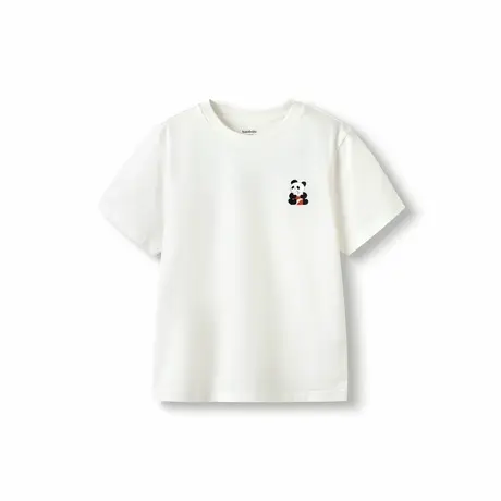 短袖T恤男女中大童夏装新款小童时尚舒适纯棉简约亲子装商品大图