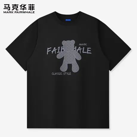 【重磅纯棉】马克华菲短袖T恤男士夏季2025新款宽松圆领百搭上衣X商品大图