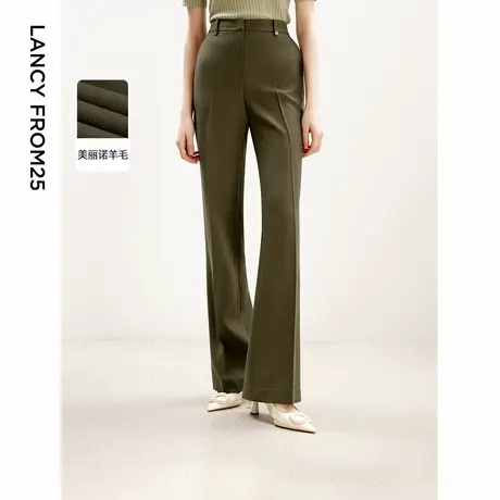 朗姿纯羊毛气质女西服2024秋季时尚显瘦长裤高级感新款通勤西装裤商品大图