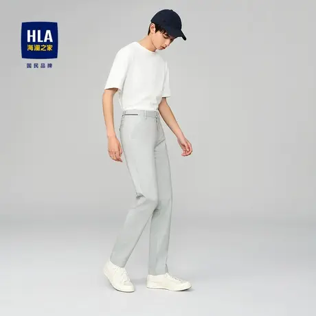 【奥莱清仓】HLA/海澜之家23年春简约休闲裤舒适纯色休闲长裤男商品大图