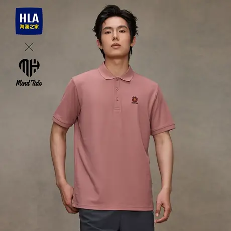 HLA/海澜之家亦心即为系列POLO衫25春夏新凉感吸湿排汗大码短袖男图片