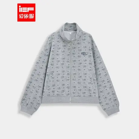 IEF/爱依服2025秋季新款韩版时尚小众印花休闲通勤气质卫衣外套商品大图
