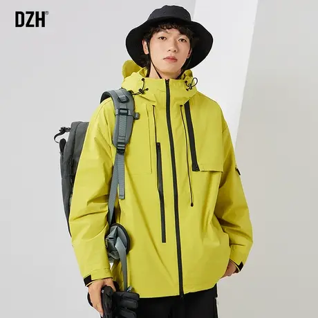 男士户外登山冲锋衣男款高级感2023新款工装连帽夹克外套男春秋款商品大图