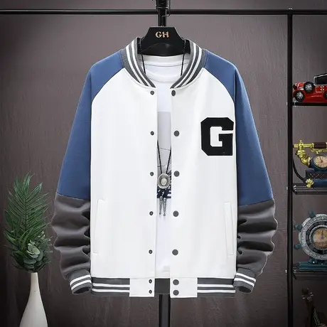 青少年秋季外套男韩版潮流初中高中学生秋装夹克男孩棒球服秋帅气商品大图