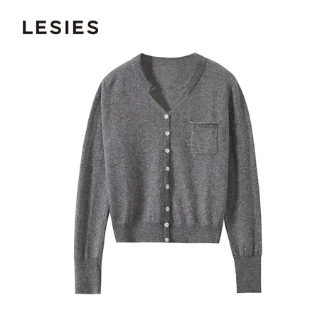 蓝色倾情秋冬季女装长袖针织开衫 线下专柜毛衣外套LS7232071图片