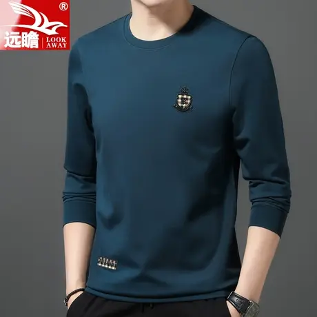 男士圆领卫衣春秋季新款长袖宽松T恤时尚休闲百搭打底衫秋装上衣商品大图