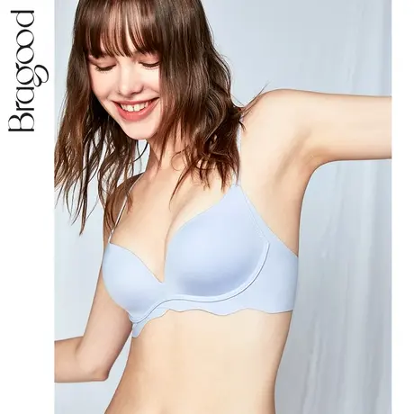 内衣女无痕小胸聚拢无钢圈光面薄款收副乳上托防下垂文胸套装新款图片