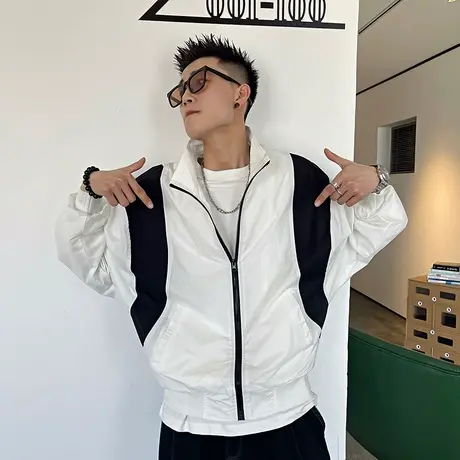 防晒衣夏季男款潮牌轻薄透气拼色时尚简约夹克外套学生运动服上衣商品大图