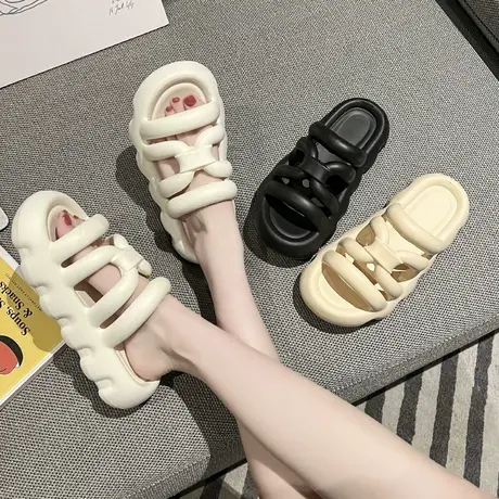 拖鞋女夏外穿2024新款时尚厚底踩屎感凉拖鞋女室内居家防滑凉拖软商品大图