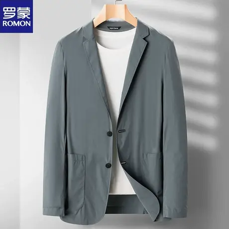 罗蒙夏季薄款西服男士防晒服上衣单件休闲小西装外套单西轻薄春夏图片